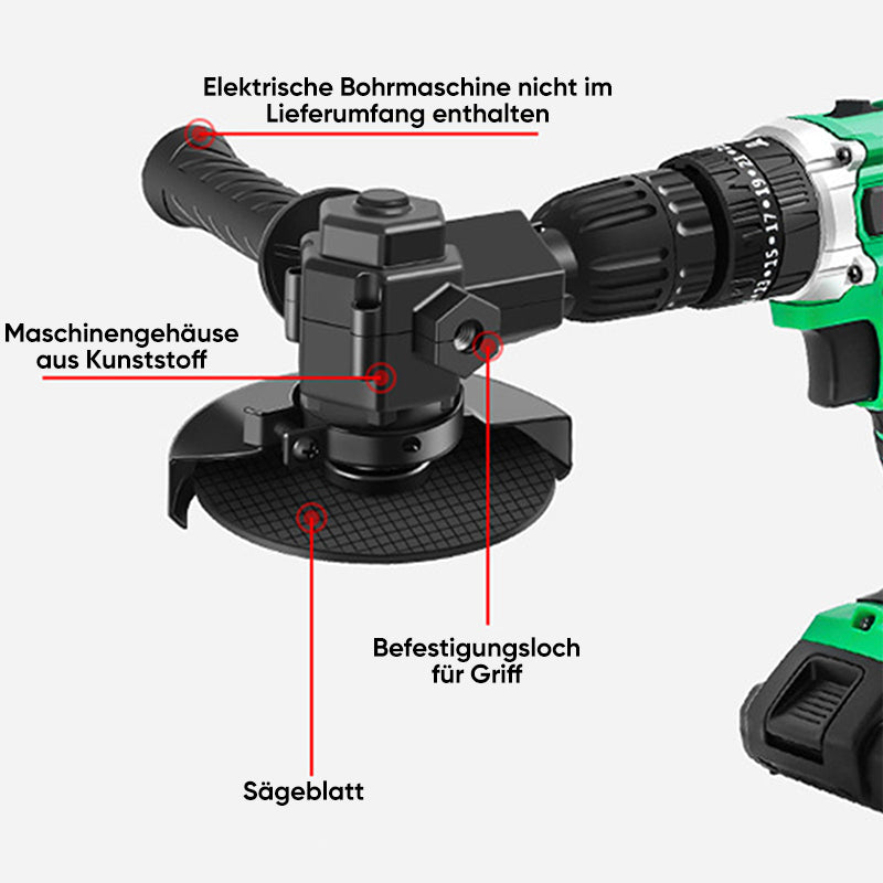 Elektrischer Bohrer mit variablem Winkelschleifer-Konverter